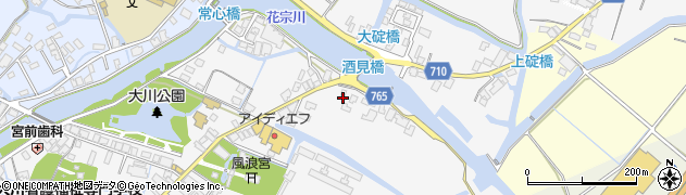 福岡県大川市酒見875周辺の地図