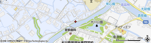 福岡県大川市向島857周辺の地図