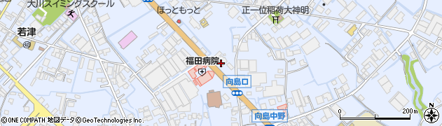 福岡県大川市向島1580周辺の地図