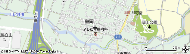 福岡県八女市室岡529周辺の地図