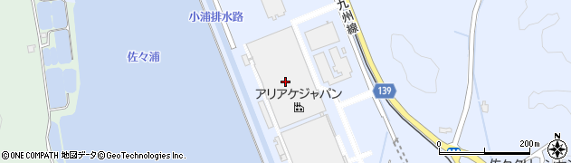 アリアケジャパン株式会社　九州第二工場周辺の地図