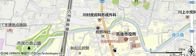 筑後市役所　学校教育課教育研究所周辺の地図