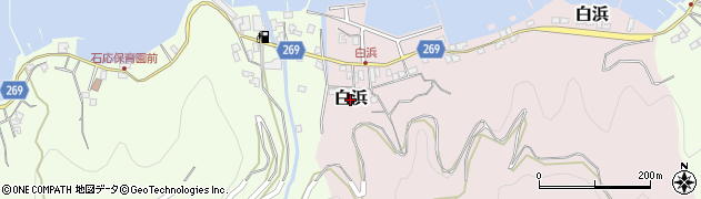 愛媛県宇和島市白浜周辺の地図