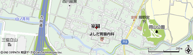 福岡県八女市室岡528周辺の地図