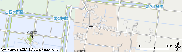 福岡県筑後市富久742周辺の地図