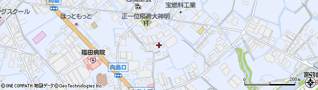 福岡県大川市向島1452周辺の地図