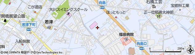 福岡県大川市向島周辺の地図