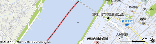 筑後川昇開橋周辺の地図