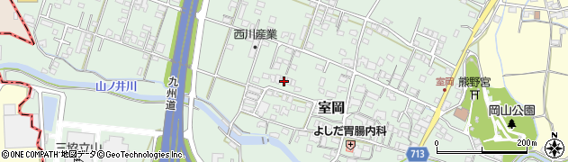 福岡県八女市室岡466周辺の地図