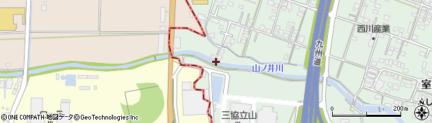 福岡県八女市室岡717周辺の地図
