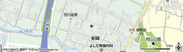 福岡県八女市室岡672周辺の地図
