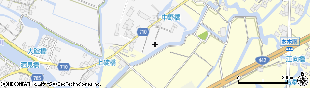 福岡県大川市酒見1185-1周辺の地図