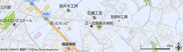福岡県大川市向島1222周辺の地図