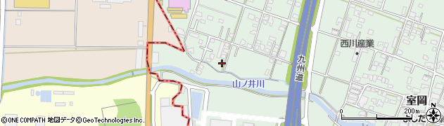 福岡県八女市室岡764周辺の地図
