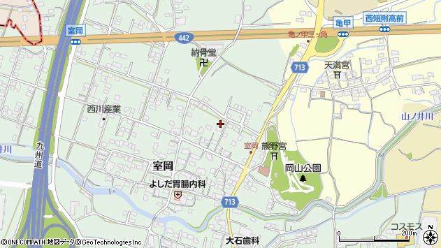 〒834-0066 福岡県八女市室岡の地図