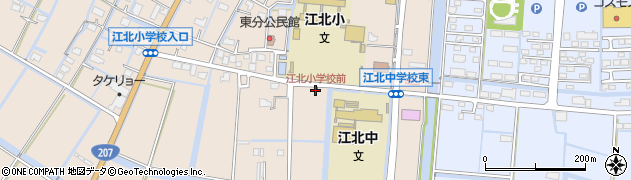 江北小学校前周辺の地図