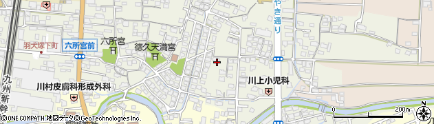 福岡県筑後市徳久周辺の地図