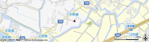 福岡県大川市酒見1192周辺の地図