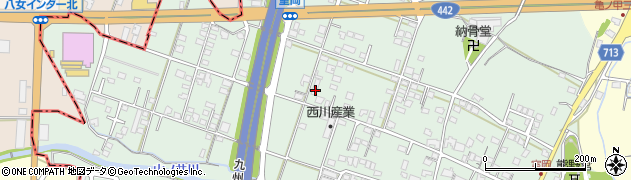 福岡県八女市室岡895周辺の地図