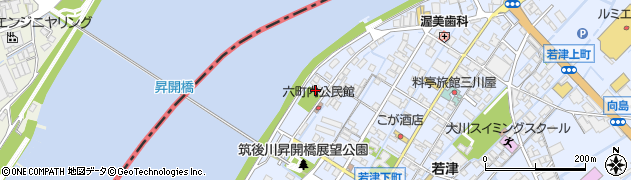 福岡県大川市向島2444周辺の地図