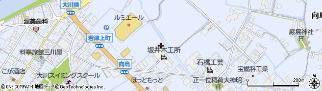福岡県大川市向島1608周辺の地図
