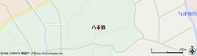 高知県四万十町（高岡郡）八千数周辺の地図