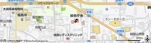 福岡県八女総合庁舎　南筑後保健福祉環境事務所分庁舎保護課周辺の地図