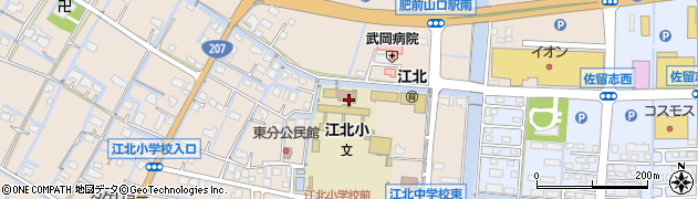 江北町役場学校給食センター周辺の地図