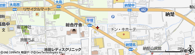 大晃ラーメン バイパス店周辺の地図