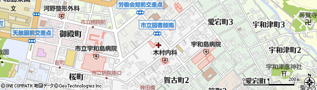 愛媛県宇和島市広小路周辺の地図