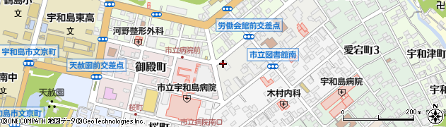 宇和島自動車株式会社　宇和島営業所堀端車庫周辺の地図