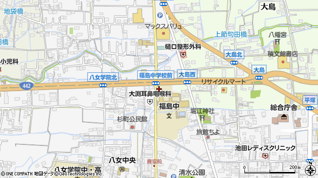 〒834-0063 福岡県八女市本村の地図