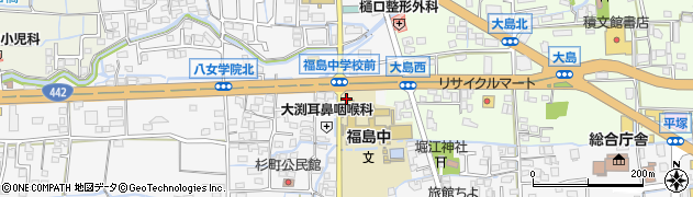 福岡県八女市本村周辺の地図