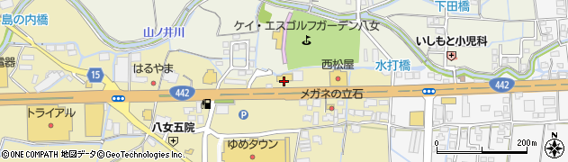 ブリヂストンタイヤセンター西日本株式会社八女店周辺の地図