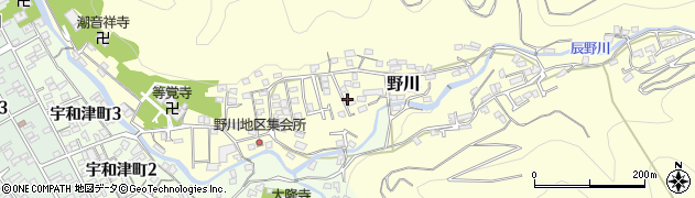 愛媛県宇和島市野川周辺の地図