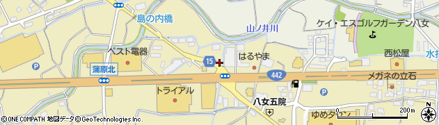 たこやき大阪蜂来饅頭八女店周辺の地図