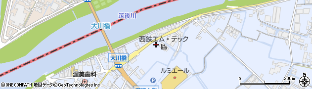 西鉄バス久留米株式会社　大川支社周辺の地図