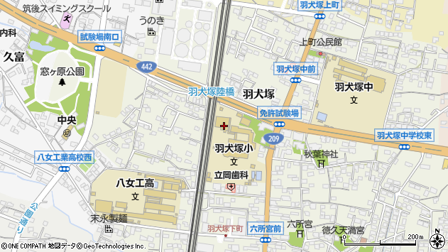 〒833-0003 福岡県筑後市羽犬塚の地図