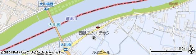 福岡県大川市向島1136周辺の地図