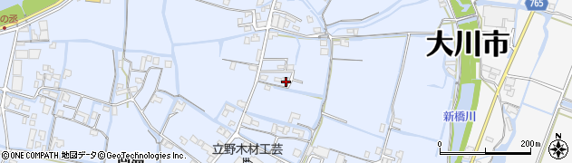 福岡県大川市向島184周辺の地図