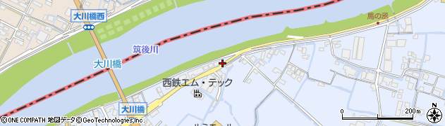 福岡県大川市向島1134周辺の地図