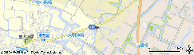 福岡県大川市下八院263周辺の地図