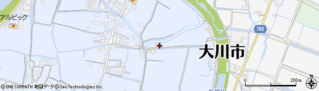 福岡県大川市向島80周辺の地図