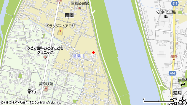 〒870-0115 大分県大分市関園の地図
