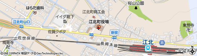 佐賀県杵島郡江北町周辺の地図
