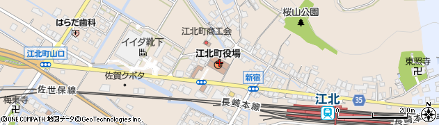 江北町役場教育委員会　生涯学習係周辺の地図