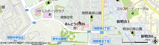 明野中央病院周辺の地図