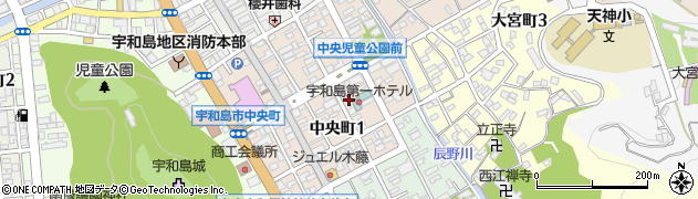 宇和島第一ホテル駐車場（正面側）周辺の地図