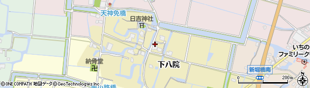 福岡県大川市下八院123周辺の地図