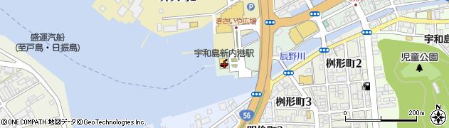 宇和島港旅客船ターミナル（盛運汽船）周辺の地図